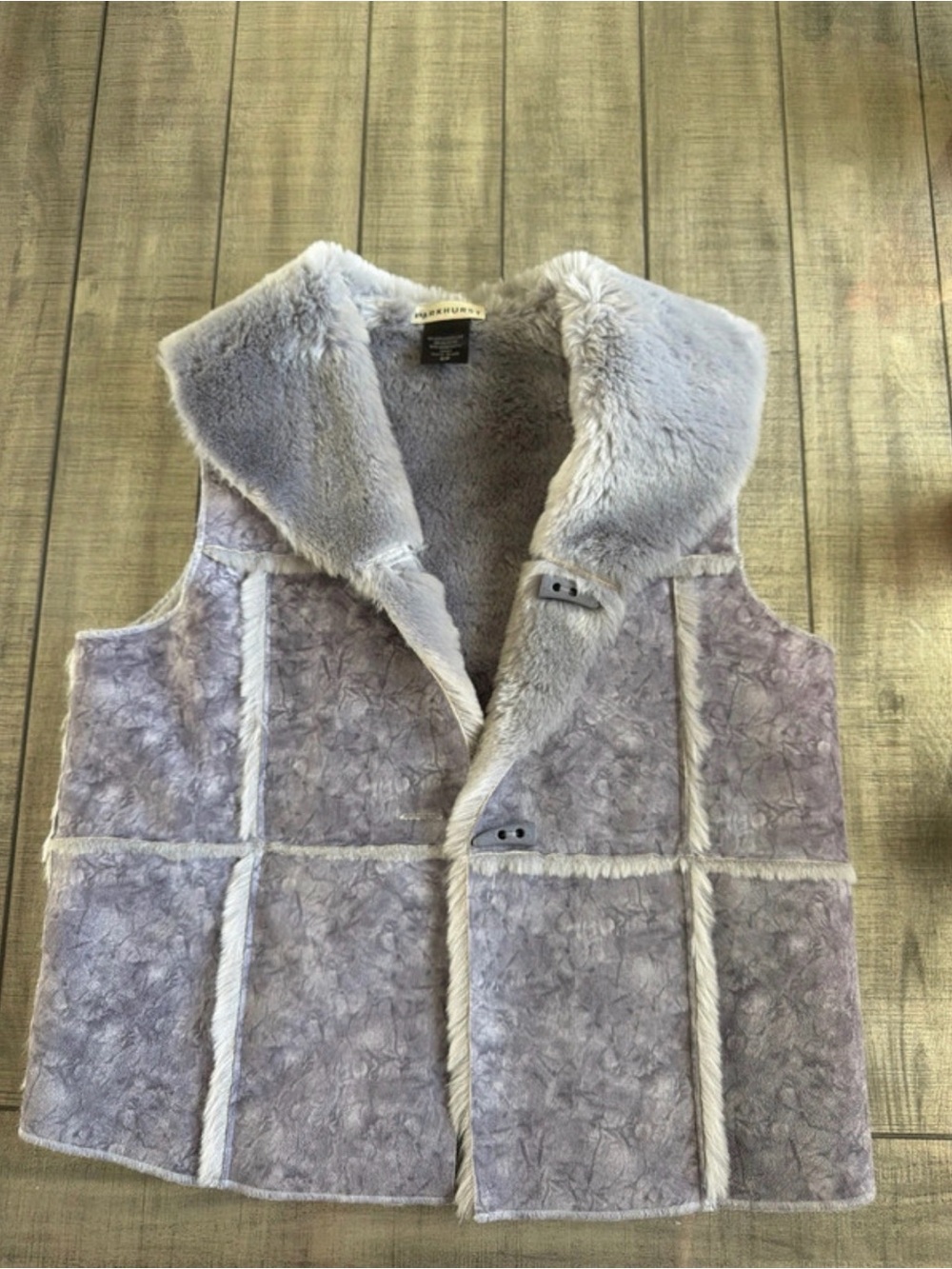 Parkhurst Girls Gray Faux Fur Panel Vest